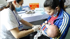 Việc triển khai tiêm thí điểm loại vắc xin "5 trong 1" mới sẽ được thực hiện tại 5 tỉnh, thành phố. Ảnh: TTXVN