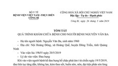 Báo cáo chi tiết quá trình điều trị của bệnh nhân.