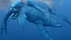 Quái vật biển Pliosaur săn thằn lằn đầu rắn. (Đồ họa: Fox News).
