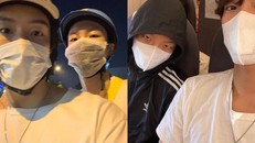 Cả hai ngồi xe máy dạo chơi tại Đà Nẵng.