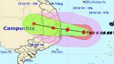 Dự báo hướng đi của bão số 6. Ảnh: NCHMF