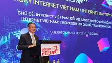 Thứ trưởng Bộ Thông tin & truyền thông Phạm Hồng Hải phát biểu tại Internet Day Vietnam 2019.
