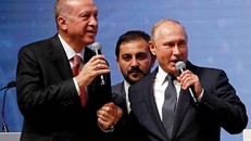 Tổng thống Thổ Nhĩ Kỳ Recep Tayyip Erdogan và Tổng thống Nga Vladimir Putin. Ảnh: AFP.