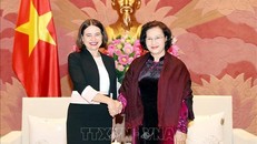 Chủ tịch Quốc hội Nguyễn Thị Kim Ngân và Đại sứ Australia Robyn Mudie - Ảnh: TTXVN