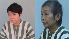 Bị cáo Hà và bị cáo Hoa (mẹ Hà). Ảnh: Thanh Kiều.