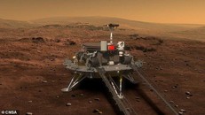 Đây là ví dụ về hình dáng của xe tự hành Tianwen khi nó đáp xuống sao Hỏa vào năm tới. Nó sẽ mang theo 13 dụng cụ khoa học và tìm kiếm nước sao Hỏa