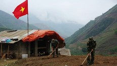 Một chốt chống dịch của Đồn biên phòng Huổi Luông. Ảnh: Võ Hải.