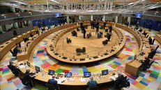 Toàn cảnh Hội nghị thượng đỉnh đặc biệt EU tại Brussels, Bỉ ngày 1/10/2020. Ảnh: AFP/TTXVN