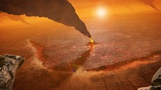 Hình ảnh đáng sợ về vụ phun trào núi lửa trên Sao Kim.