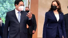Thủ tướng Chính phủ Phạm Minh Chính và Phó Tổng thống Hoa Kỳ Kamala Harris - Ảnh: VGP/Nhật Bắc