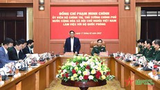 Thủ tướng Chính phủ Phạm Minh Chính làm việc với Bộ Quốc phòng