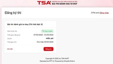 Giao diện đăng ký trên website của Trường đại học Bách khoa Hà Nội. Ảnh: Chụp màn hình.