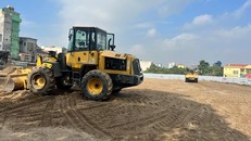 Công tác xây dựng công trình tạm bắt đầu triển khai