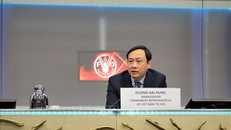 Đại sứ Việt Nam tại Italy Dương Hải Hưng phát biểu tại sự kiện công bố ấn phẩm của FAO. Ảnh: Trường Dụy/TTXVN