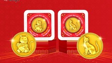 Cận cảnh sản phẩm Kim Mão Phát Lộc, Kim Mão Chiêu Tài của DOJI với hình ảnh Mèo Vàng mang ý nghĩa tốt đẹp về sự thịnh vượng, sung túc