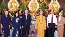 Chủ tịch nước Võ Văn Thưởng chúc mừng Đại lễ Phật đản tại Thành phố Hồ Chí Minh