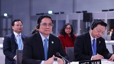 Thủ tướng Chính phủ Phạm Minh Chính dự Cop 26. (Nguồn: TTXVN)