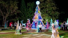 Khu rừng pha lê của thành phố xanh Ecopark được đặt tại công viên mùa Hạ, đã mở cửa chào đón cư dân và khách tham quan.