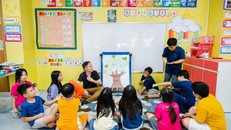 Một tiết học hạnh phúc. Ảnh: TH School