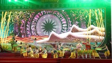 Các tiết mục văn nghệ trong khai mạc Lễ hội văn hóa dân gian Phố Hiến. Ảnh: Đinh Văn Nhiều/TTXVN.