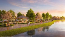 Phần lớn diện tích của đại đô thị được sử dụng để phát triển không gian xanh