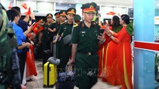 Đoàn tàu đặc biệt chở đội hình Nghi lễ Quân đội tham gia diễu binh