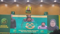 Tổng thống Tanzania - Chủ tịch đảng CCM, Tiến sĩ Samia Suluhu Hassan, chủ trì Hội nghị. Ảnh: TTXVN phát