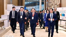 Chủ tịch Quốc hội Trần Thanh Mẫn đến dự Lễ khai mạc IPU-150, tháng 4/2025. Ảnh: Doãn Tấn/TTXVN.