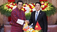Chủ tịch nước Lương Cường hội đàm với Quốc vương Bhutan