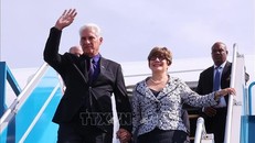 Bí thư thứ Nhất, Chủ tịch nước Cuba và Phu nhân đến Hà Nội, bắt đầu thăm cấp Nhà nước, dự Lễ kỷ niệm 80 năm Quốc khánh Việt Nam