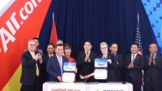 Chủ tịch nước Lương Cường chứng kiến Vietjet nhận bàn giao tàu bay Boeing đầu tiên.