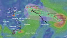 Cơn bão Ragasa được dự báo rất mạnh. Ảnh: Hệ thống giám sát thiên tai.