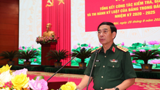 Đại tướng Phan Văn Giang, Ủy viên Bộ Chính trị, Phó Bí thư Quân ủy Trung ương, Bộ trưởng Bộ Quốc phòng phát biểu