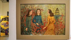 Triển lãm nghệ thuật sơn mài chào mừng Đại hội Đảng toàn quốc lần thứ XIV