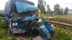 Hiện trường vụ tai nạn. (Ảnh: Giáp Hồ)