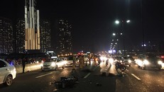 Hiện trường vụ tai nạn. (Ảnh: Nguyên Tiến)