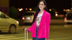 Hoa hậu Tiểu Vy ăn diện trẻ trung và màu sắc sau đăng quang