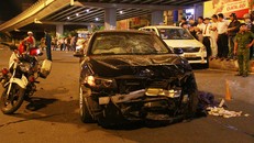 Hiện trường xảy ra vụ tai nạn liên hoàn. (Ảnh: Zing.vn)