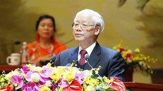 Tổng Bí thư, Chủ tịch nước Nguyễn Phú Trọng phát biểu tại Đại hội. Ảnh: VGP/Nhật Bắc