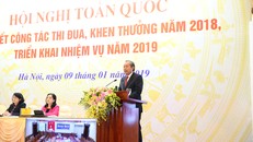 Uỷ viên Bộ Chính trị, Phó Thủ tướng Thường trực Chính phủ Trương Hoà Bình phát biểu tại hội nghị. Ảnh: VGP/Lê Sơn