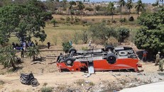 Hiện trường vụ tai nạn. 