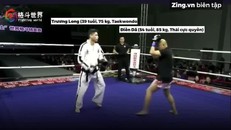Cao thủ Thái Cực quyền bị võ sĩ Taekwondo hạ gục trên võ đài