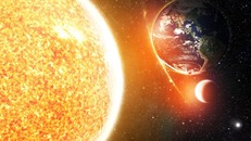Mặt trời tương lai sẽ bùng nổ khiến trái đất trở nên nóng đến mức không thể sống nổi - Ảnh: Shutterstock
