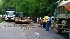 Hiện trường vụ tai nạn.