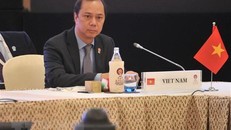 Thứ trưởng Ngoại giao Nguyễn Quốc Dũng dẫn đầu đoàn Việt Nam tham dự các hội nghị. (Ảnh: Ngọc Quang/TTXVN)