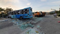 Hiện trường vụ tai nạn. - Ảnh: Báo Thanh Niên