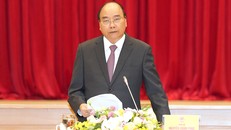 Thủ tướng Nguyễn Xuân Phúc phát biểu tại cuộc tiếp đoàn Đại sứ các nước Trung Đông-châu Phi. Ảnh: VGP/Quang Hiếu