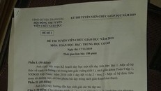 Giáo viên Hà Nội mất 3 giờ chờ đợi đề thi viên chức