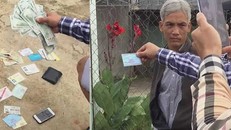 Ông Đặng Trường An và tang vật lúc bị bắt quả tang. - Ảnh: Tiền Phong