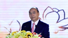 Thủ tướng Nguyễn Xuân Phúc phát biểu tại lễ kỷ niệm. (Ảnh: Thống Nhất/TTXVN)